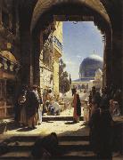 At the Entrance to the Temple Mount, Jerusalem Gustav Bauernfeind